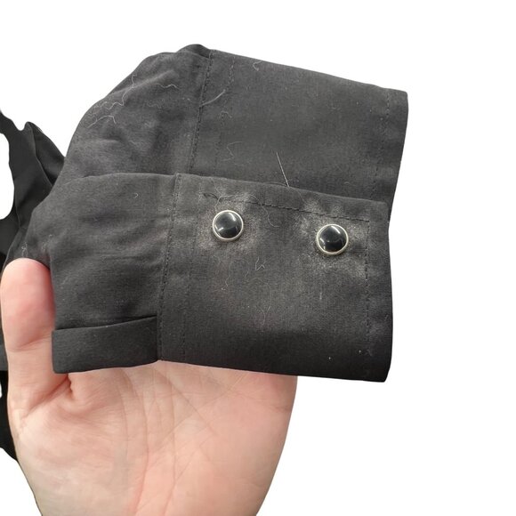 Ely Country Charmers Western Shirt XXL Women's Black Floral Roses Long Sleeve - Picture 5 of 5